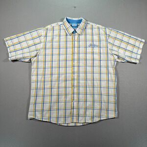 Vintage Southpole‎ Button Up Shirt Mens Extra Large White Streetwear Plaid Y2K